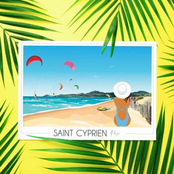 Affiche Saint-Cyprien 30x42 cm • Travel Poster 1