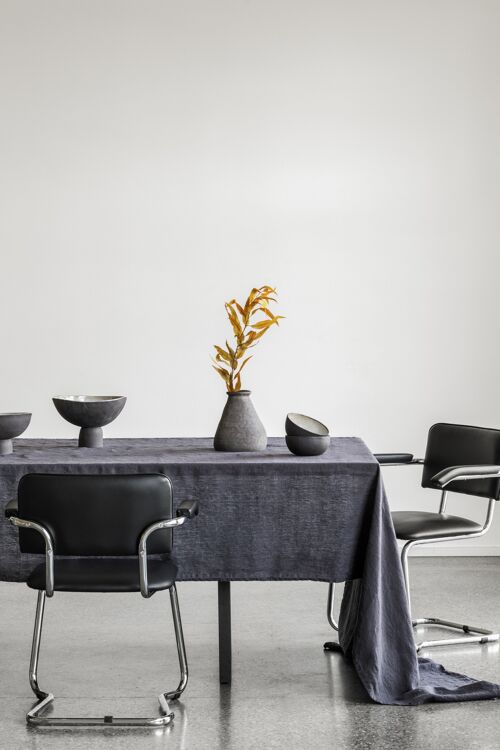 Linen Tablecloth Charcoal (330x145 cm)