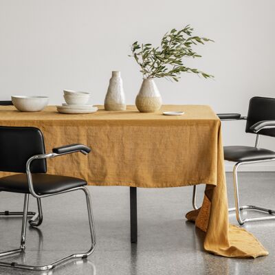 Linen Tablecloth Caramel (250x145 cm)