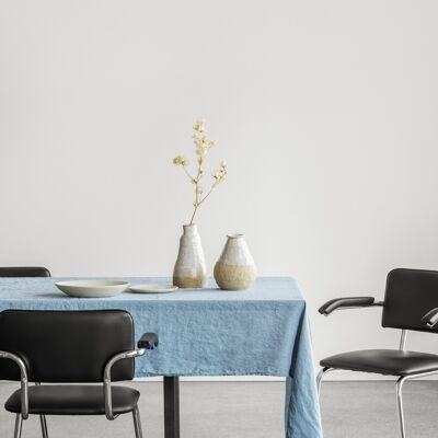 Linen Tablecloth Lake Blue (330x145 cm)