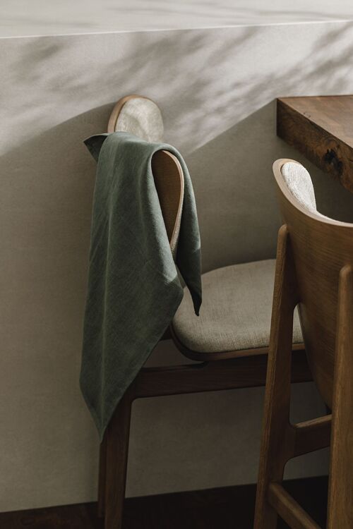 Linen Tea towel (dish towel) / Nordic moss