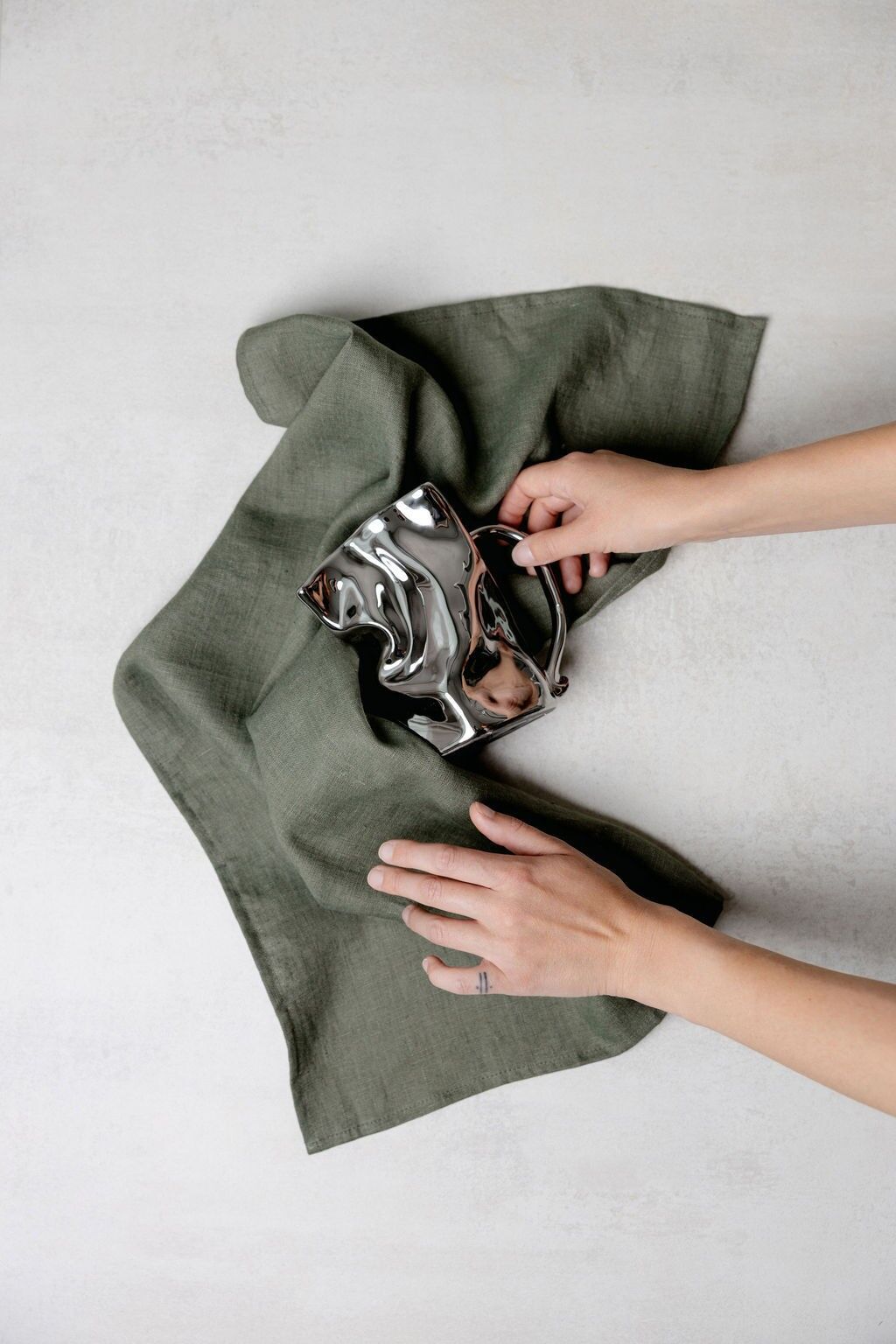 Lino Strofinaccio (strofinaccio) / muschio nordico