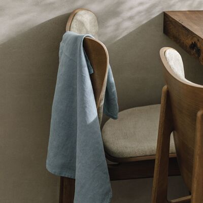 Linen Tea towel (dish towel) / Lake blue
