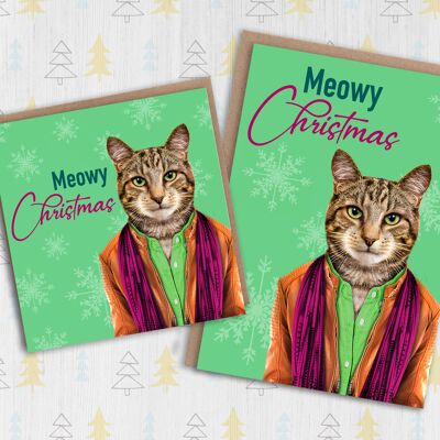 Cat Christmas, Holiday card: Meowy Christmas (Animalyser)