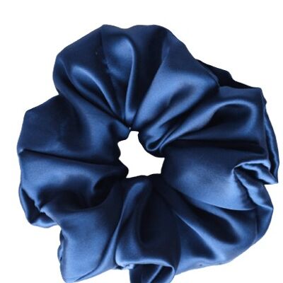 XXL Scrunchies-Benite Scrunchie in Mulbery Silk and Navy Blue
