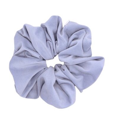 XXL Scrunchies-Fay Scrunchie in Matte velvet and Light Blue