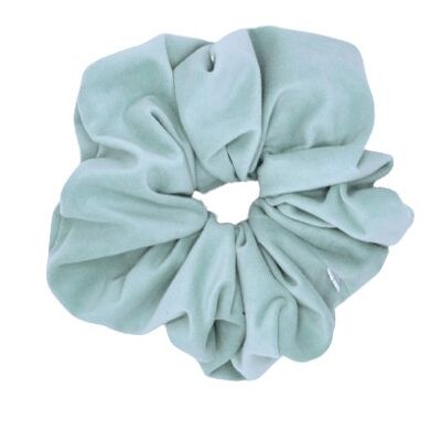 XXL Scrunchies-Gwen Scrunchie in Matte velvet and Light Green