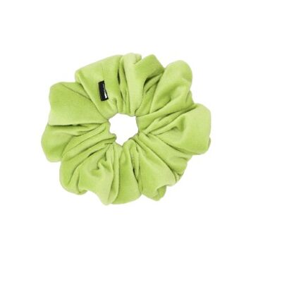 Scrunchies-Iris Mini Scrunchie in Matte Velvet Lemon Green