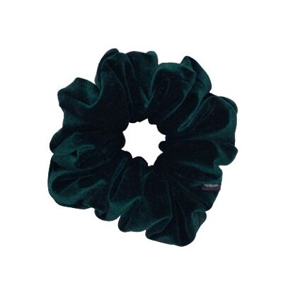 Scrunchies-Jade Mini Scrunchie in Velvet and Bottle Green
