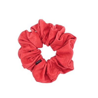 Scrunchies-Kanza Mini Scrunchie in Matte Velvet and Pink