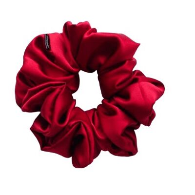 Scrunchies-Livid Crimson Mini Scrunchie in Mulberry Silk and Red