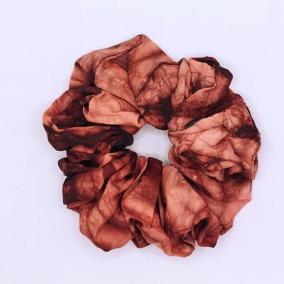 XXL Scrunchies-Ope Scrunchie in Tie and Dye (Adire) and Mixed Brown
