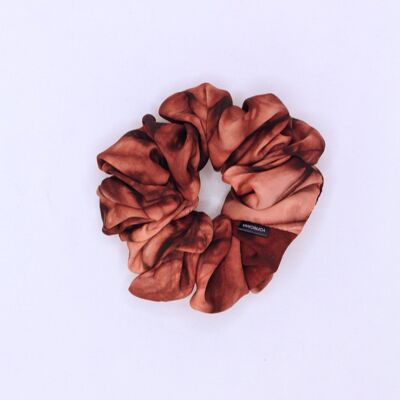 Scrunchies-Ope Mini Scrunchie in Tie and Dye (Adire) and Mixed Brown