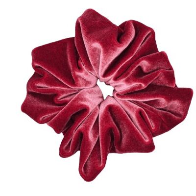 XXL Scrunchies-Rosny Scrunchie in Velvet and Pink