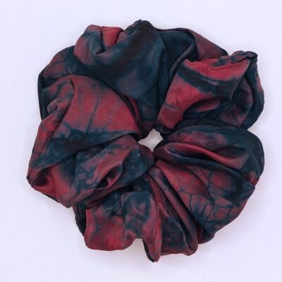 XXL Scrunchies-Shelomi Scrunchie in Tie and Dye (Adire) and Mixed Purple