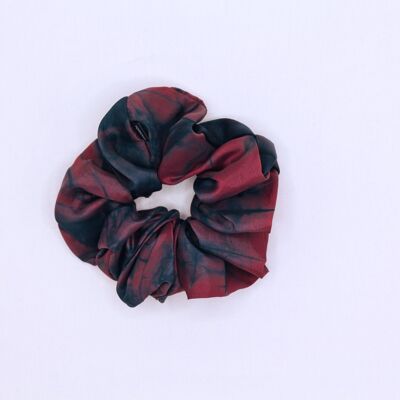 Scrunchies-Shelomi Mini Scrunchie in Tie and Dye (Adire) and Mixed Purple
