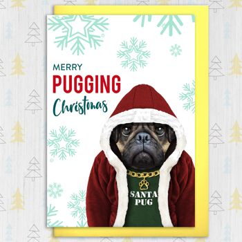 Carte de Noël Carlin : Merry Pugging Christmas (Animalyser) 3