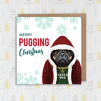 Carte de Noël Carlin : Merry Pugging Christmas (Animalyser) 2