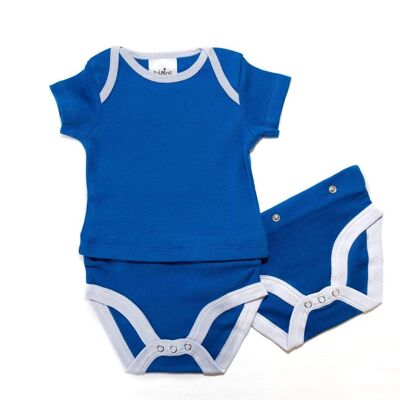 BabyBoss - 'The Twosie' - Azul real y ribete gris jaspeado