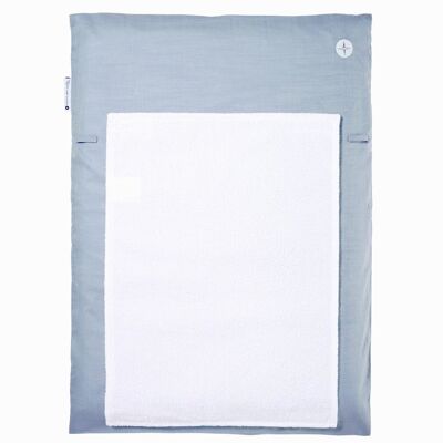 Wickelauflage Voile Blau Schmal