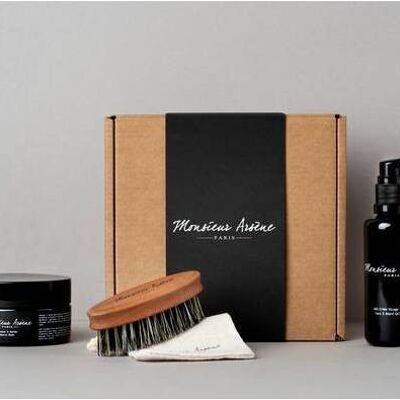 Coffret Gel-Crème + Masque + Brosse à Barbe