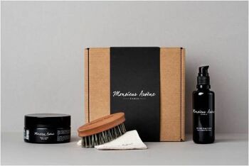 Coffret Gel-Crème + Masque + Brosse à Barbe