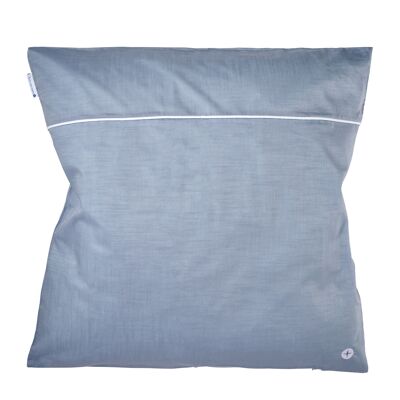 Ropa de cama de bebé gasa azul gris