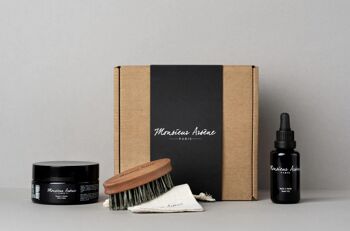 Coffret Huile + Masque + Brosse à Barbe