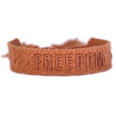 Pulsera tejida freedom cobre