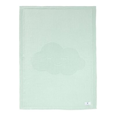 Couverture bébé nuage vert menthe