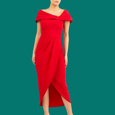 Vegas Midi Dress Red