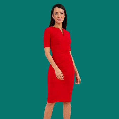 Lydia Short Sleeve Dress RED