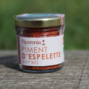 Pot de 20 g de poudre de piment d'Espelette AOP BIO DEMETER