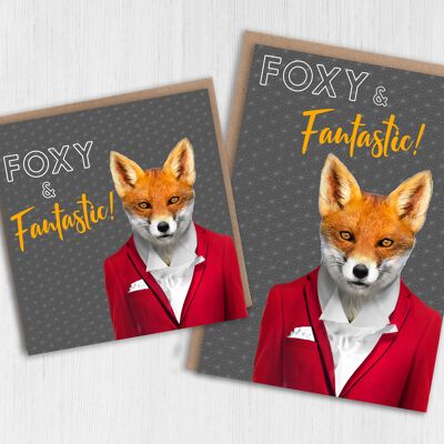 Fox anniversary, Valentine’s Day card: Foxy and fantastic (Animalyser)