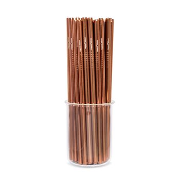 Pailles à boire droites en or rose 6mm -50pack 1