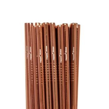 Pailles à boire droites en or rose 6mm -50pack 2