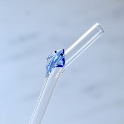 Stingray Glass Strohhalme x 3 (inkl. Reinigungsbürste)