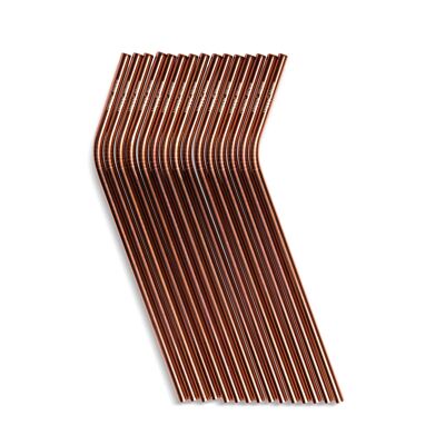 Rose-gold Bent drinking straws - 50 pack