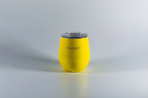 8oz Reusable Coffee Cup - Yellow