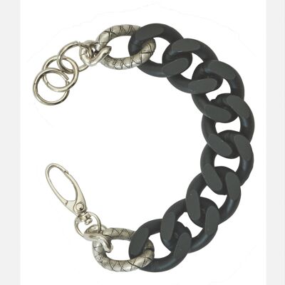 Black Chunky Chain Bracelet - SUPER MATTE