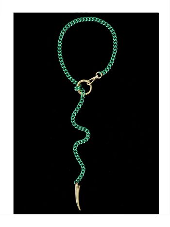 Collier Longue Chaîne Vert - INTERDIT 2