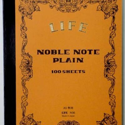 Life Noble Notebook (A5, Plain)