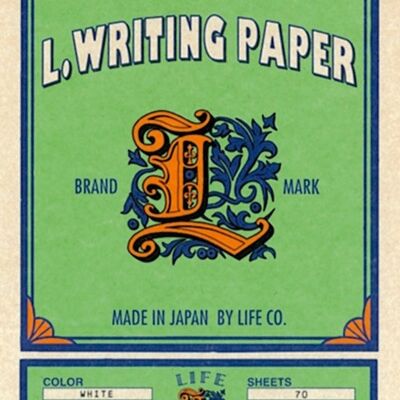 Life 'L' Letter Writing Pad (B5, Lined)