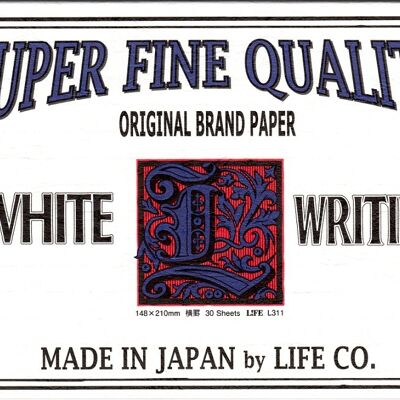 Life 'L brand' label Writing Paper , A5-Lined