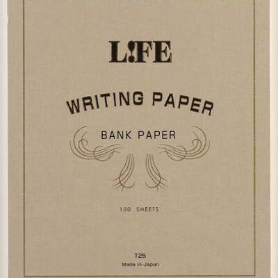 Life 'Bank' Writing Paper (100 sheets) - Large
