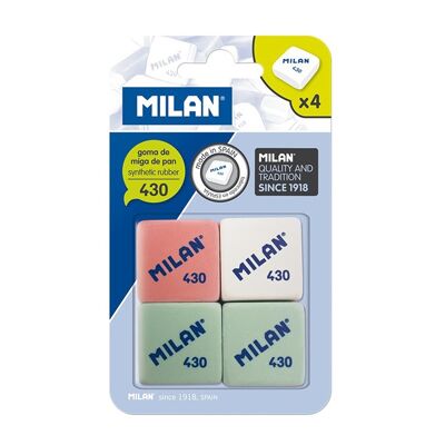 Milan // Synthetic Rubber Eraser 430 // Pack of 4