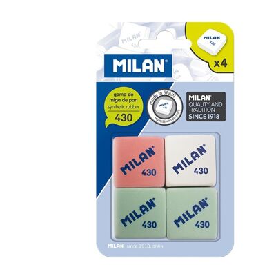 Milan // Synthetic Rubber Eraser 430 // Pack of 4