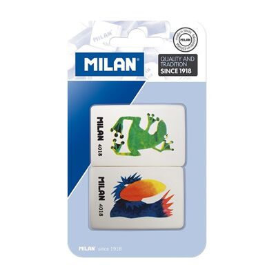 Milan // Synthetic Rubber Eraser 4018 // Pack of 2