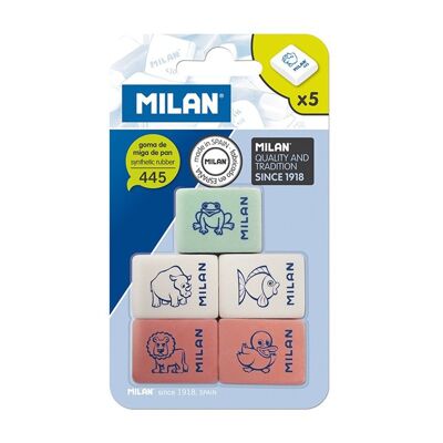 Milan // Synthetic Rubber Erasers 445 // Pack of 5