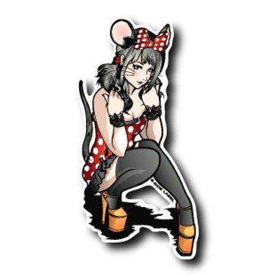 B-Side Label Sticker - Anime - Mouse Girl